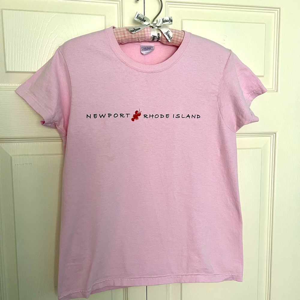 Pink Newport Rhode Island Lobster T-Shirt